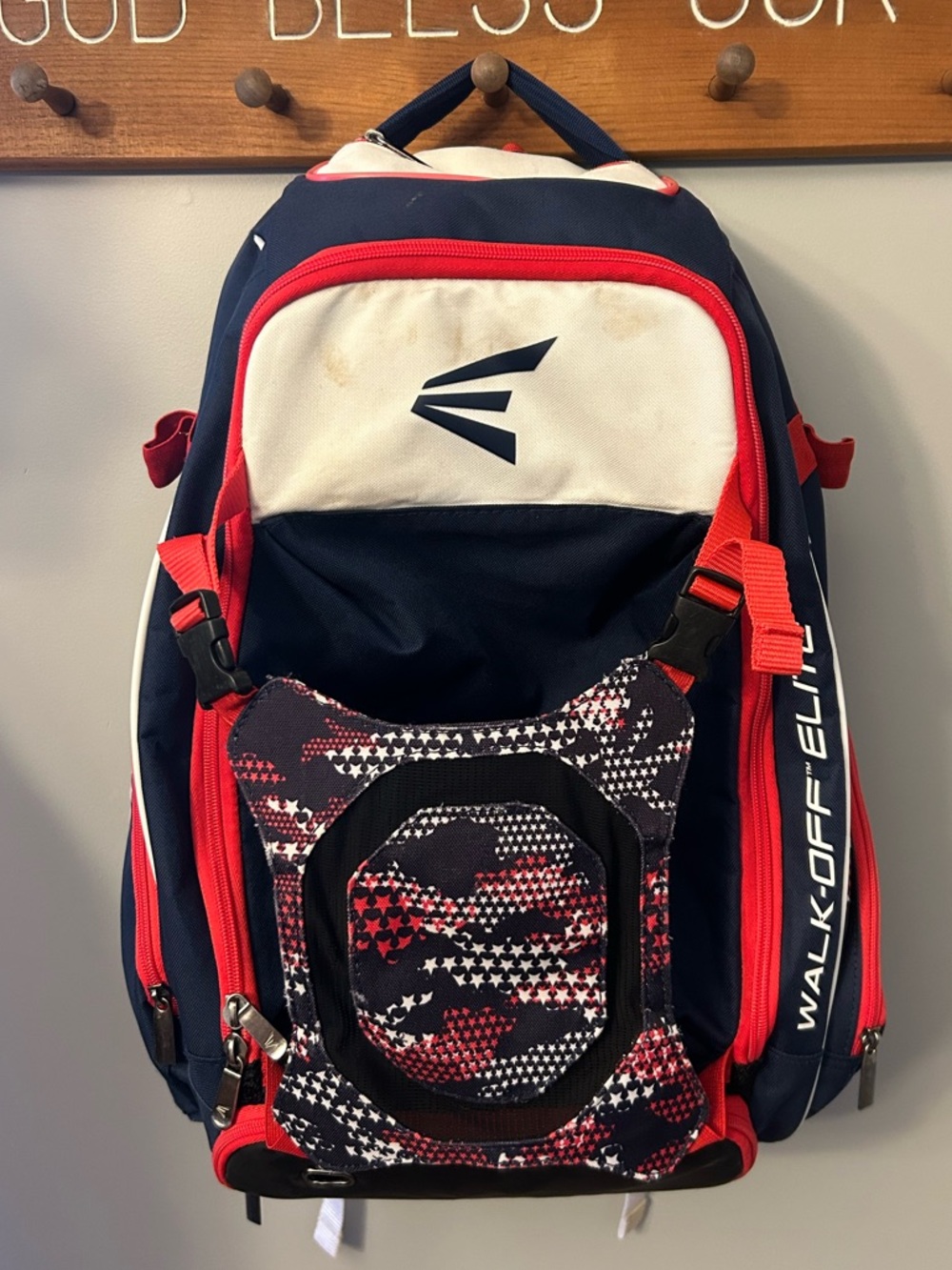 Easton Navy, Red & White Walk-Off Elite Baseball Backpack